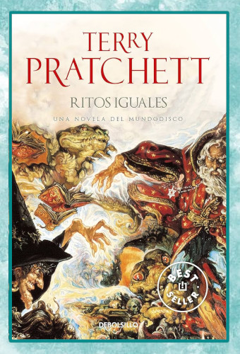 Portada de la novela Ritos Iguales, escrita por Terry Pratchett.