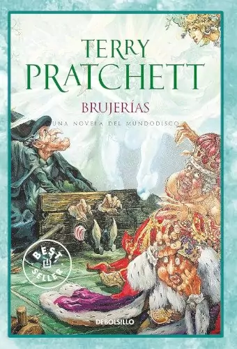 Portada de la novela Brujerías, escrita por Terry Pratchett.